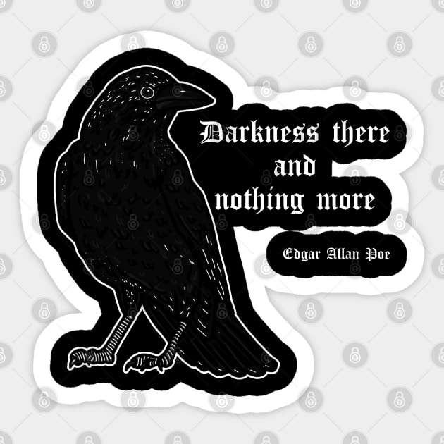 The Raven Sticker by Christi Petaloti